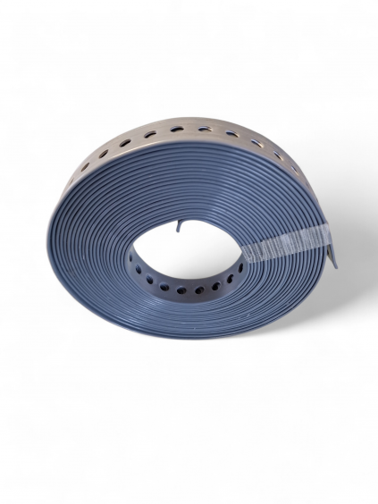 Lochband Stahl verzinkt 29/9 mm, kunststoffbeschichtet, 10 Meter Rolle